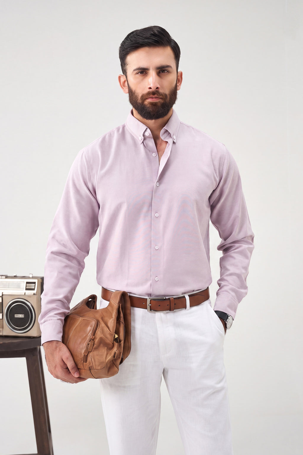Everyday Linen Shirt - Mauve Fog