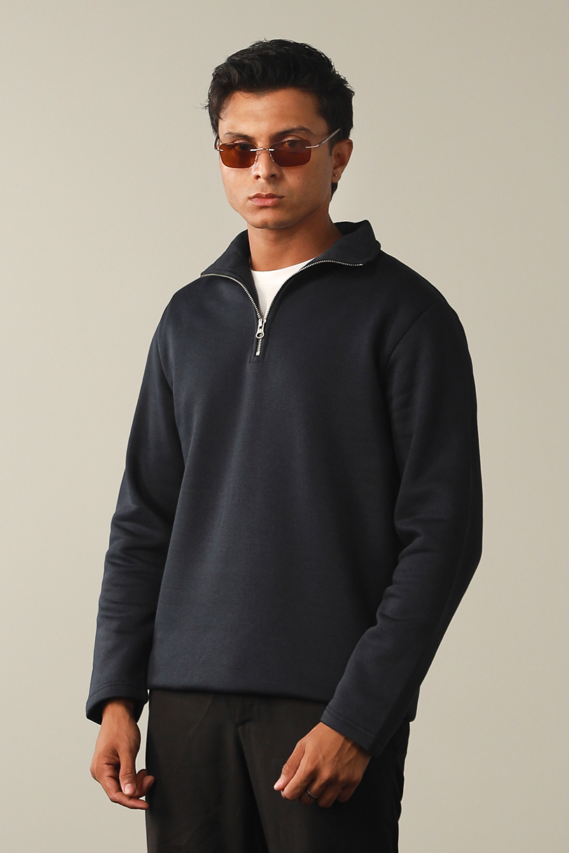 Half Zip Sweatshirt - Navy