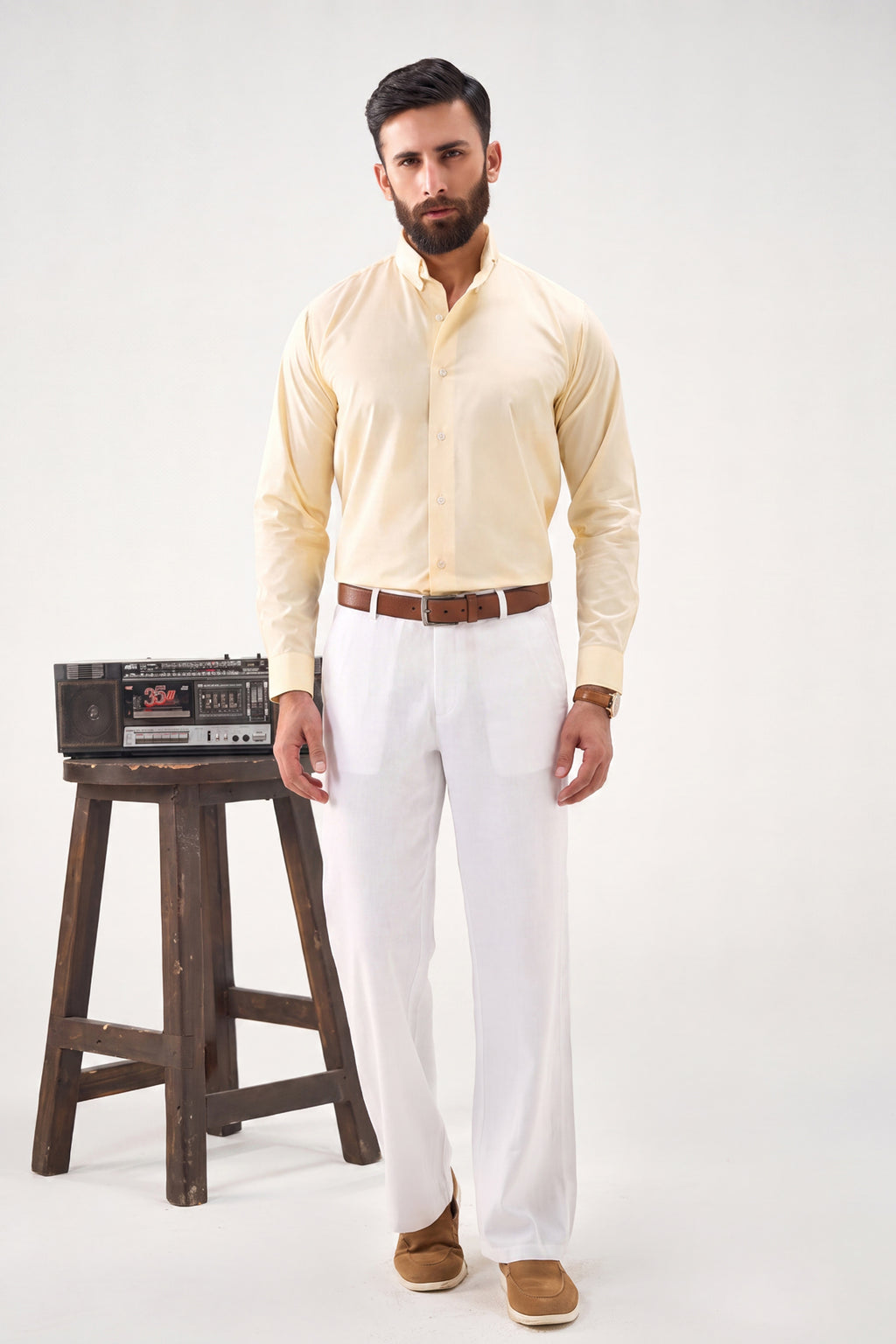 Everyday Solid Shirt - Sand Yellow