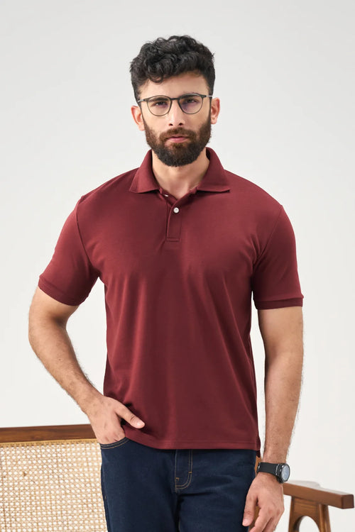 Anywear Polo - Deep Maroon