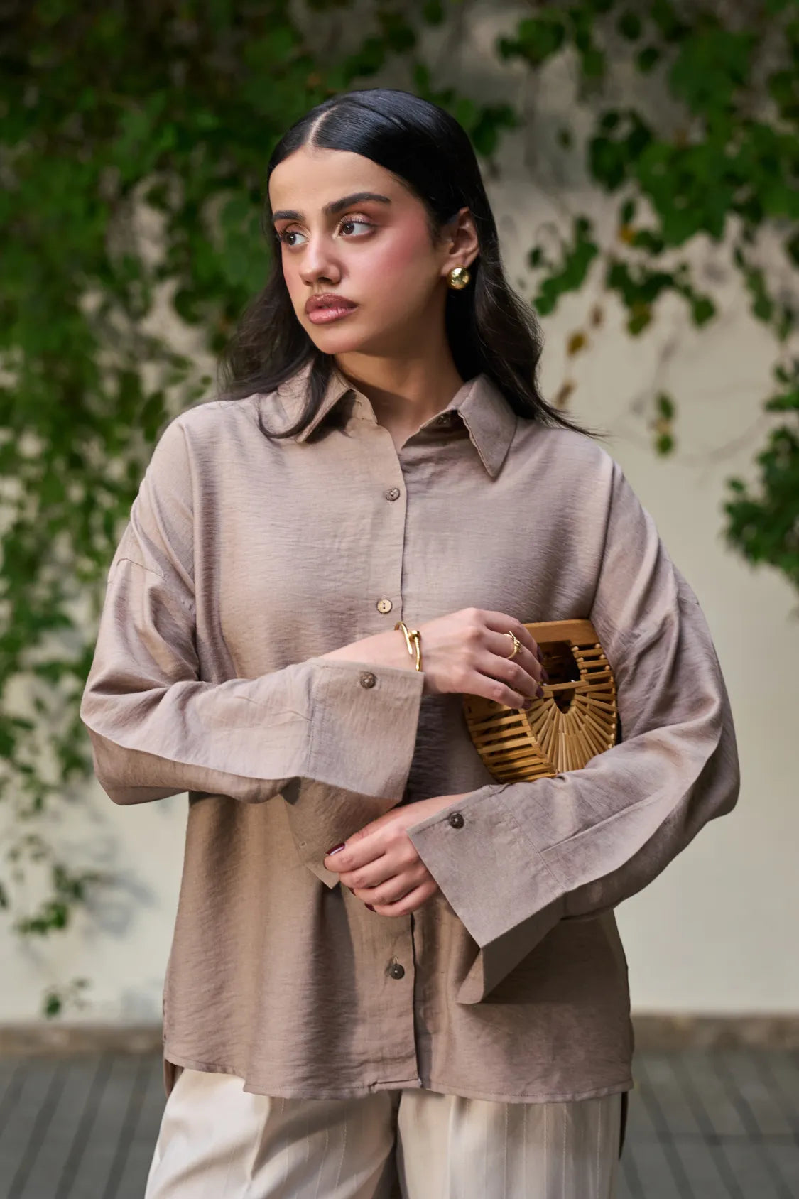 Button-Down Shirt - Brown