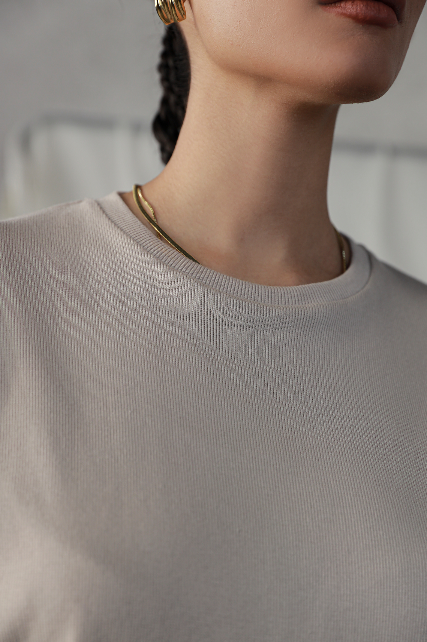 Textured Oversized Set - Nude