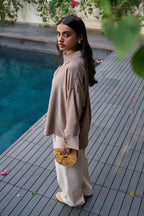 Button-Down Shirt - Brown