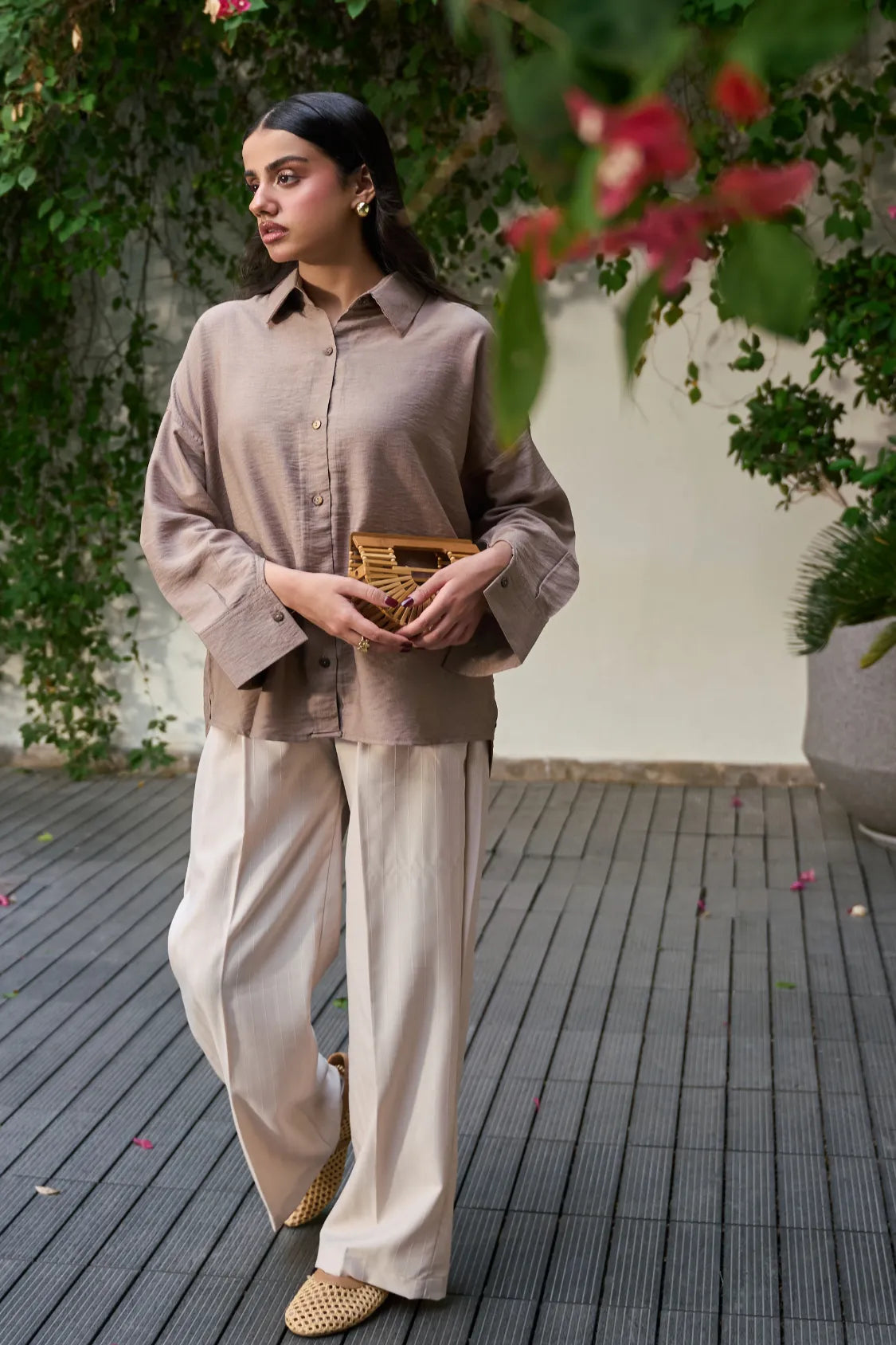 Button-Down Shirt - Brown
