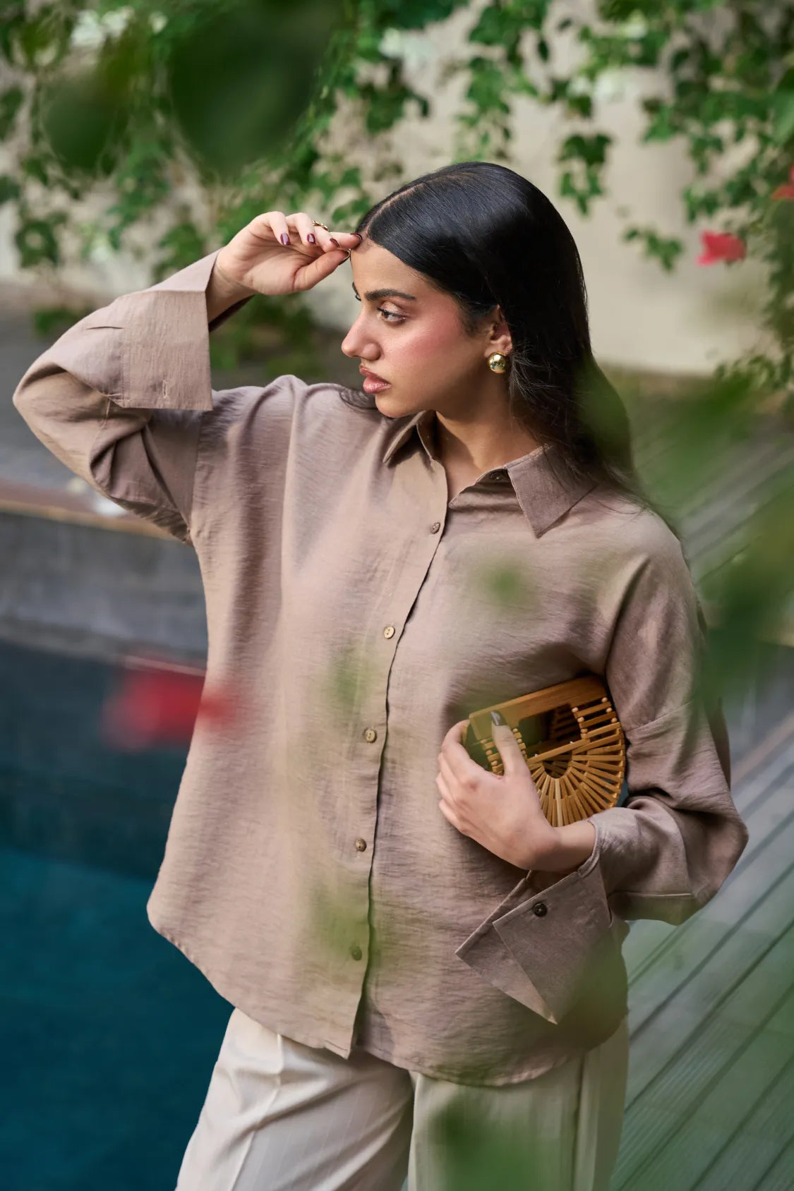 Button-Down Shirt - Brown