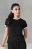 Crew Neck Tee - Black and White