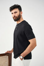 Henley Tee - Black