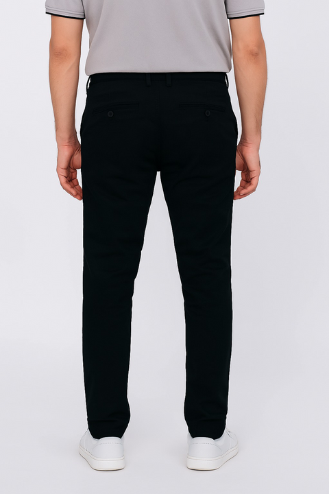Stretch Chino Pants- Black