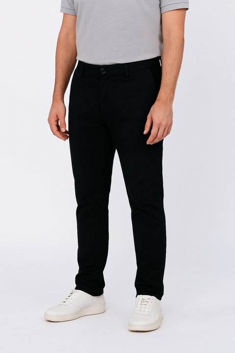 Stretch Chino Pants- Black