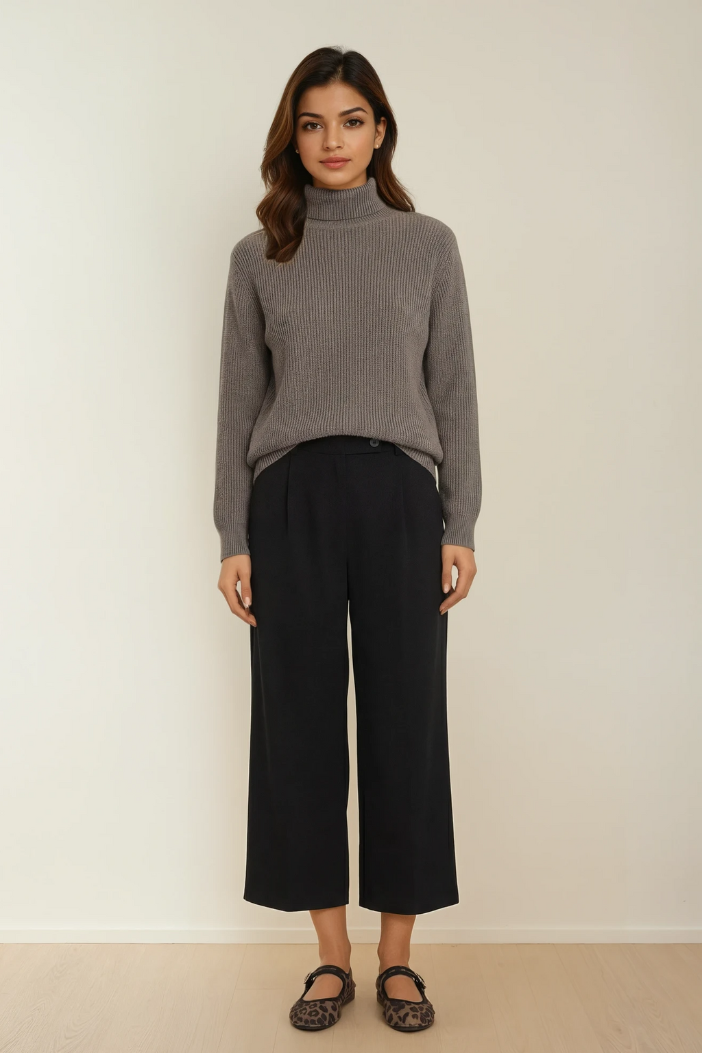 Warm Twilight Turtleneck Sweater - Dusty Taupe