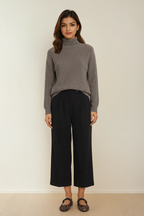 Warm Twilight Turtleneck Sweater - Dusty Taupe