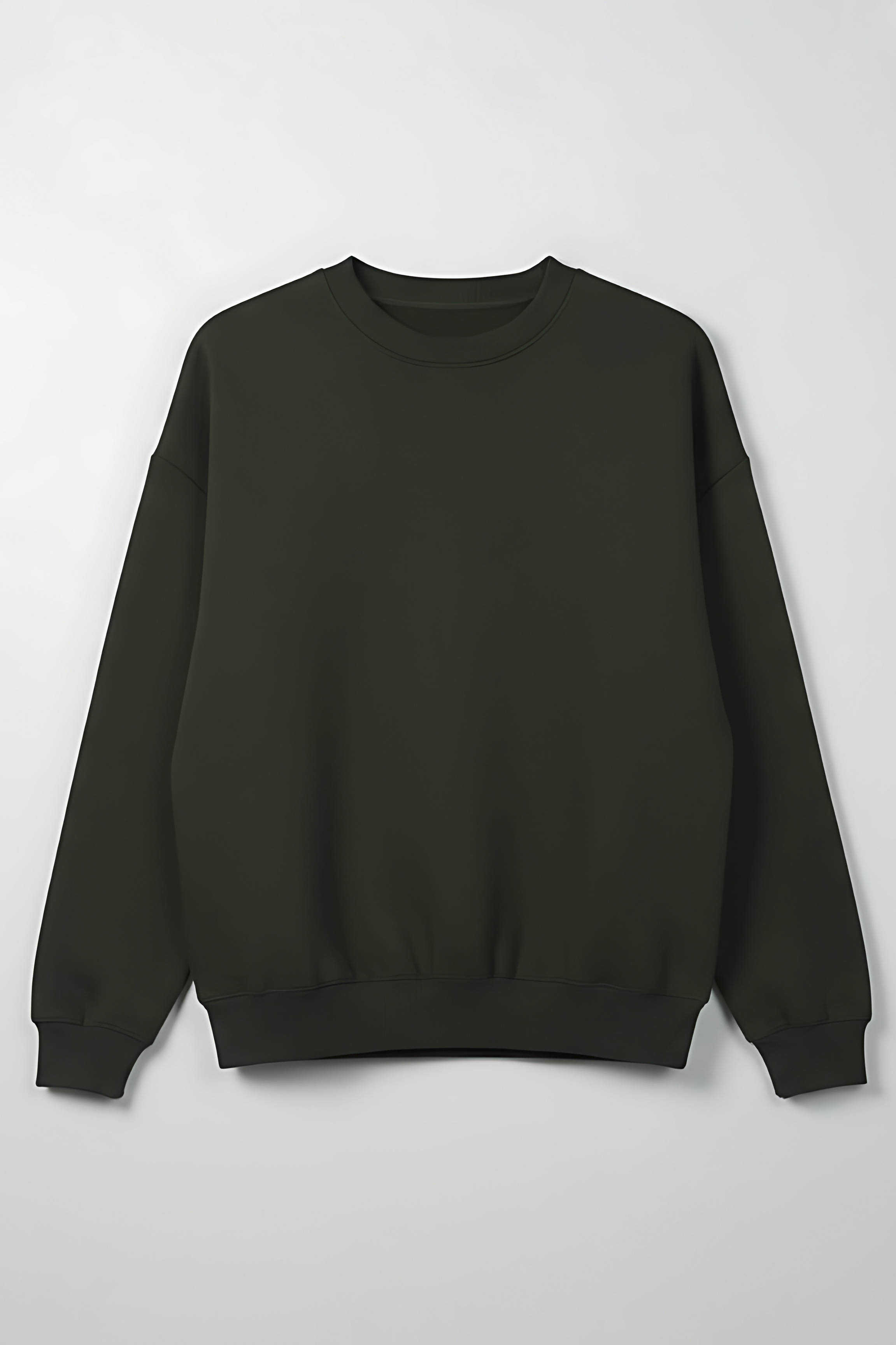 Classic Crew Neck Sweatshirt - Dark Green