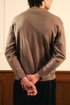 Classic Knitted Polo Shirt – Camel