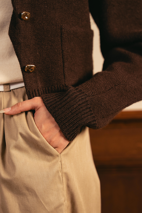 Cocoa Soft Knit Cardigan - Brown