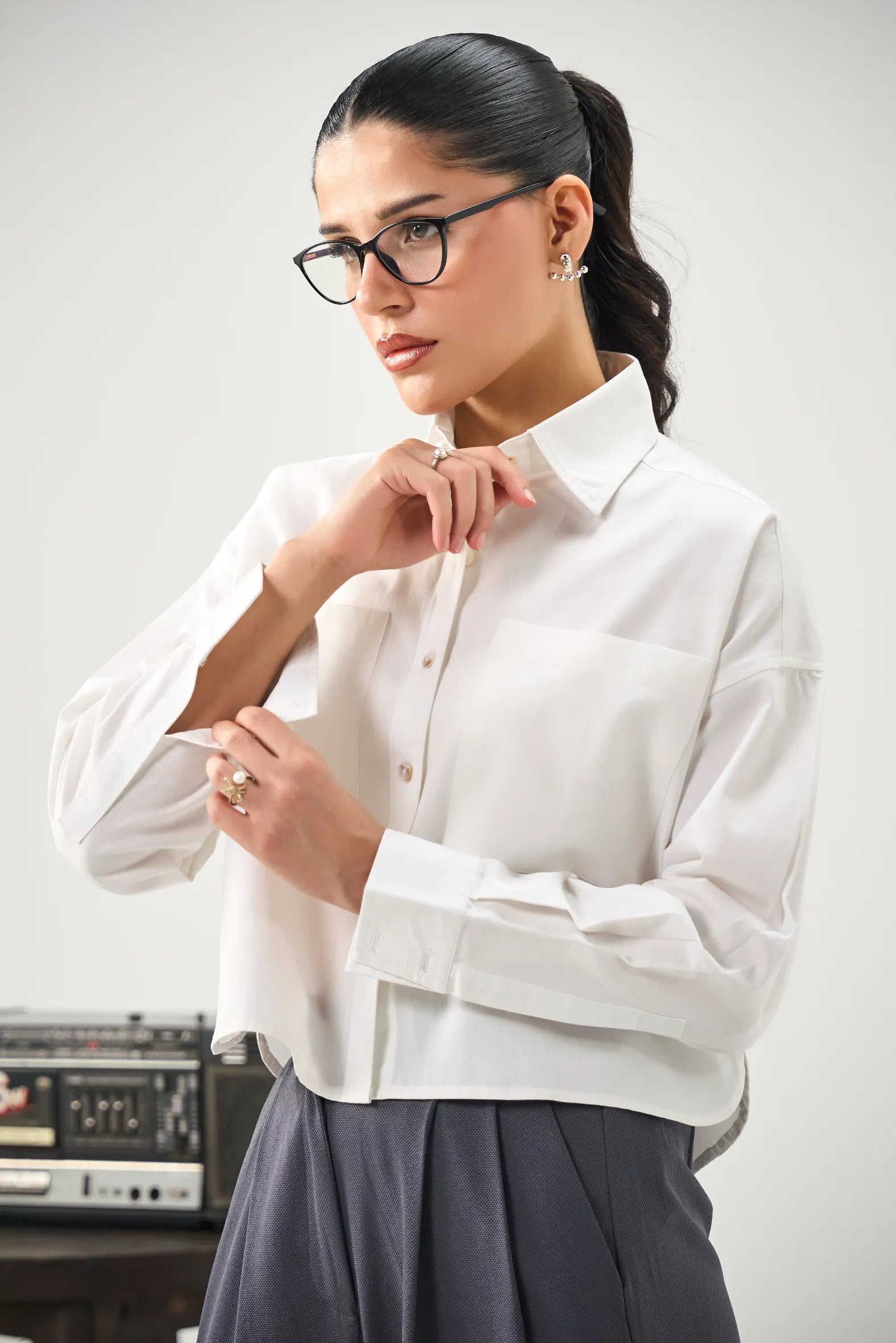Boxy Shirt - Cloud White Secondary image