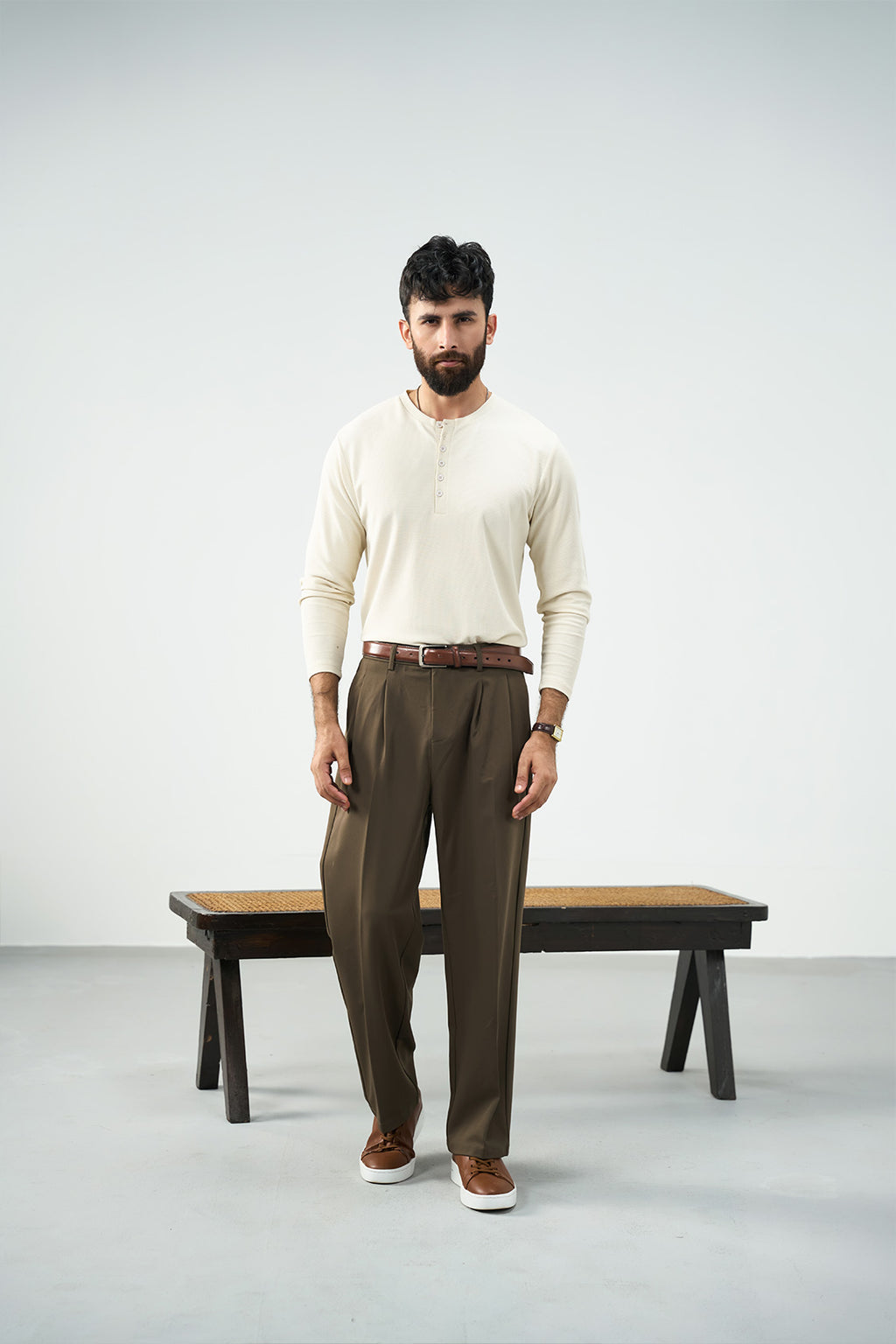 Everyday Henley - Cream