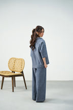 Dusty Blue Set - Denim Textured