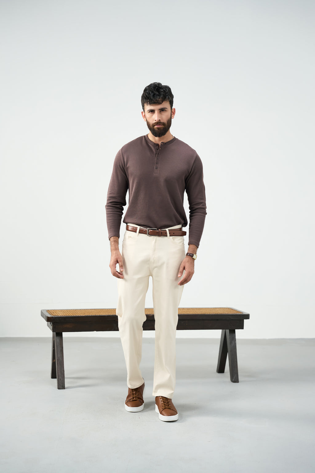 Everyday Henley - Brown