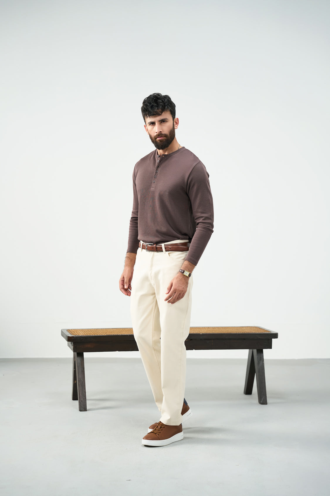 Everyday Henley - Brown