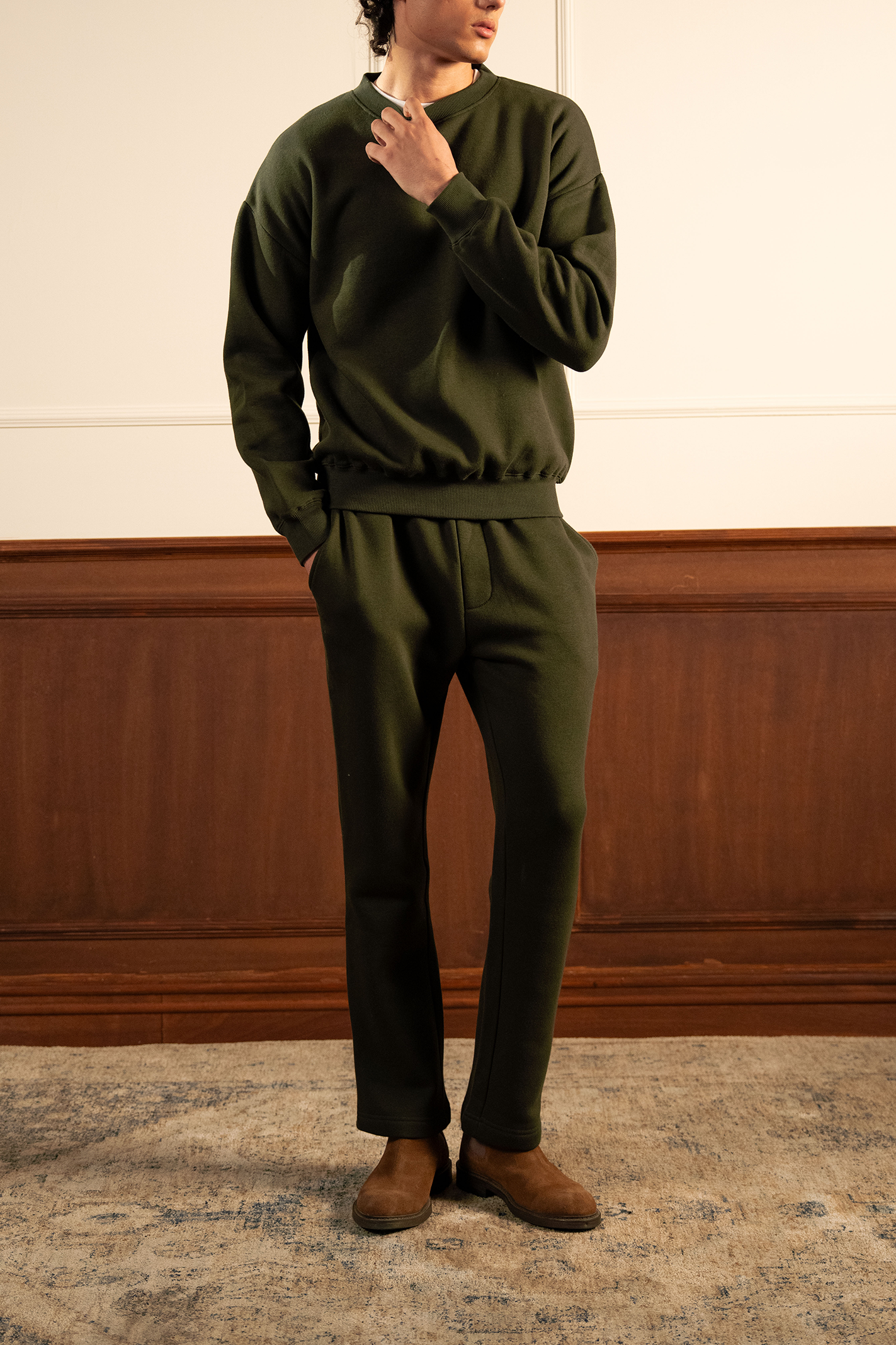 Everyday Relaxed Sweatpants – Dark Green