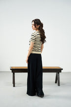 Everyday Stripes polo - Cream & Black
