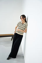 Everyday Stripes polo - Cream & Black