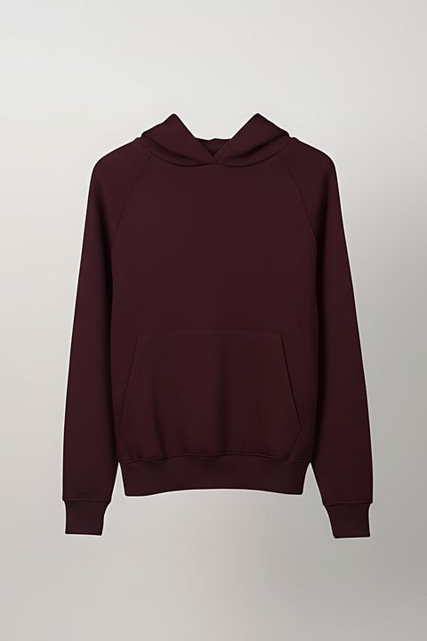 Women Heavy Fleece Pull-over Hoodie - Wine