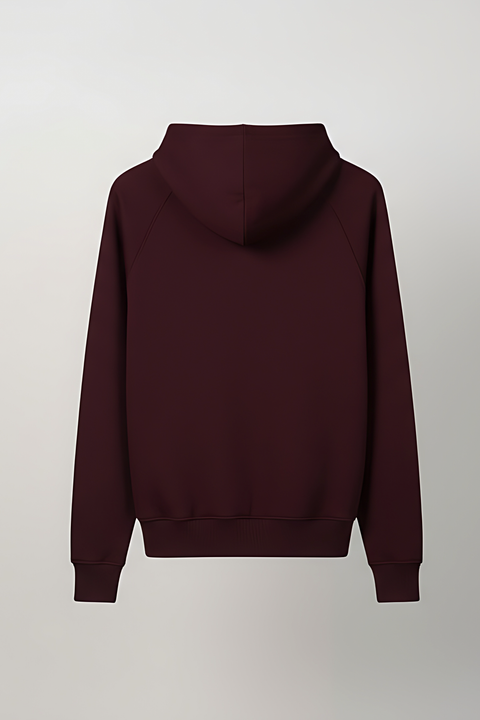 Women Heavy Fleece Pull-over Hoodie - Wine