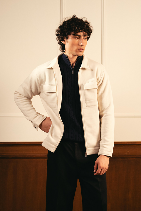 Full Zipper Jacket – Ivory