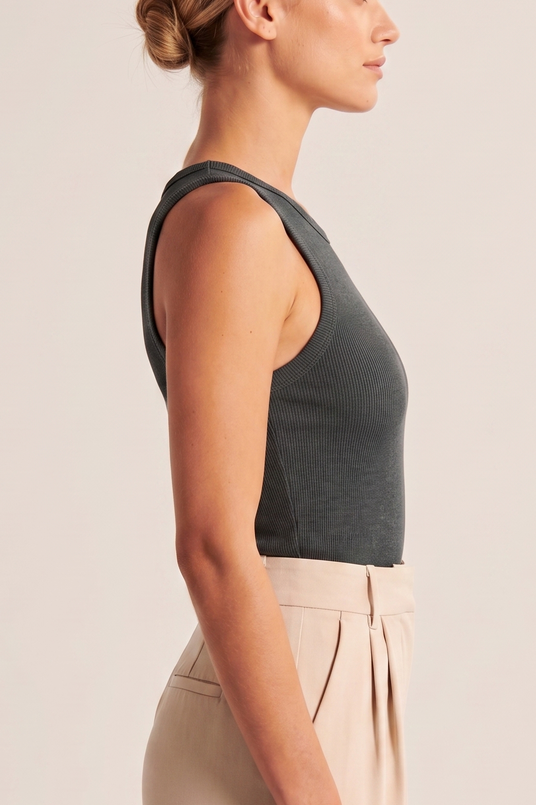 Slim Fit Tank Top - Graphite Secondary image