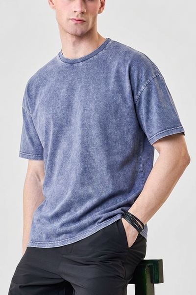 Washed Oversized T-Shirt – Indigo