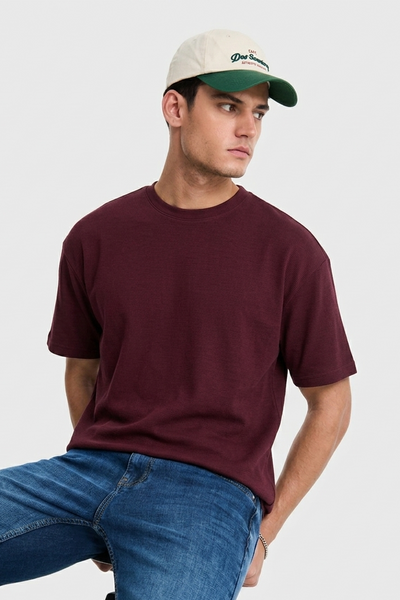 Premium Cotton T-Shirt – Maroon