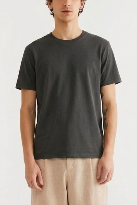 Premium Cotton T-Shirt – Charcoal Secondary image