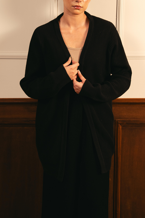 Grandma Knit Cardigan - Black