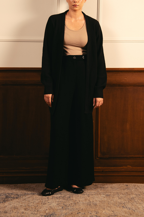 Grandma Knit Cardigan - Black