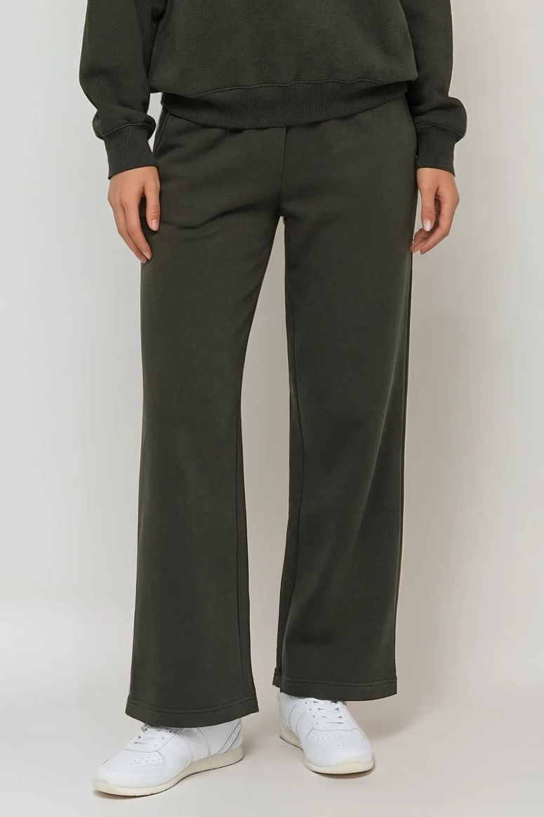 Everyday Wide Leg Sweatpants - Dark Green Main image