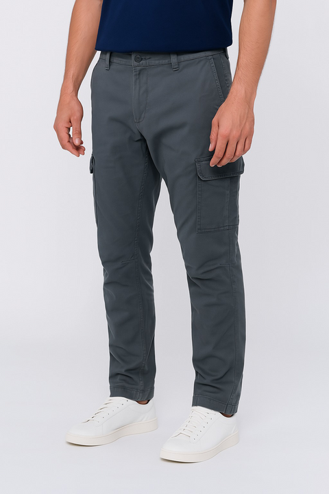 Stretch Cargo Pants - Grey