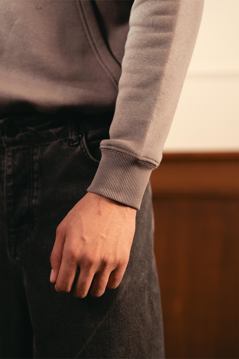 Heavy Fleece Pullover Hoodie – Gray