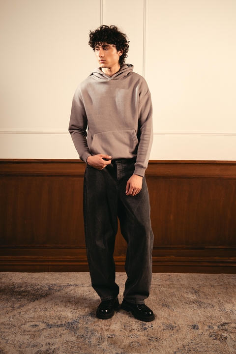 Heavy Fleece Pullover Hoodie – Gray