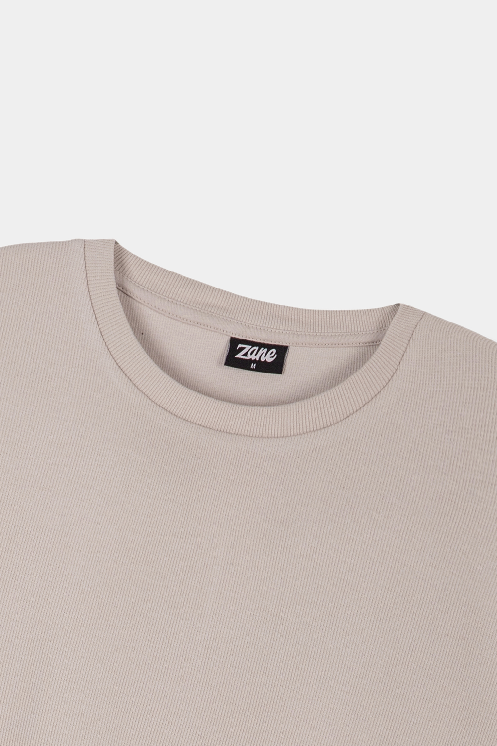 Textured Oversized T-Shirt – Nude