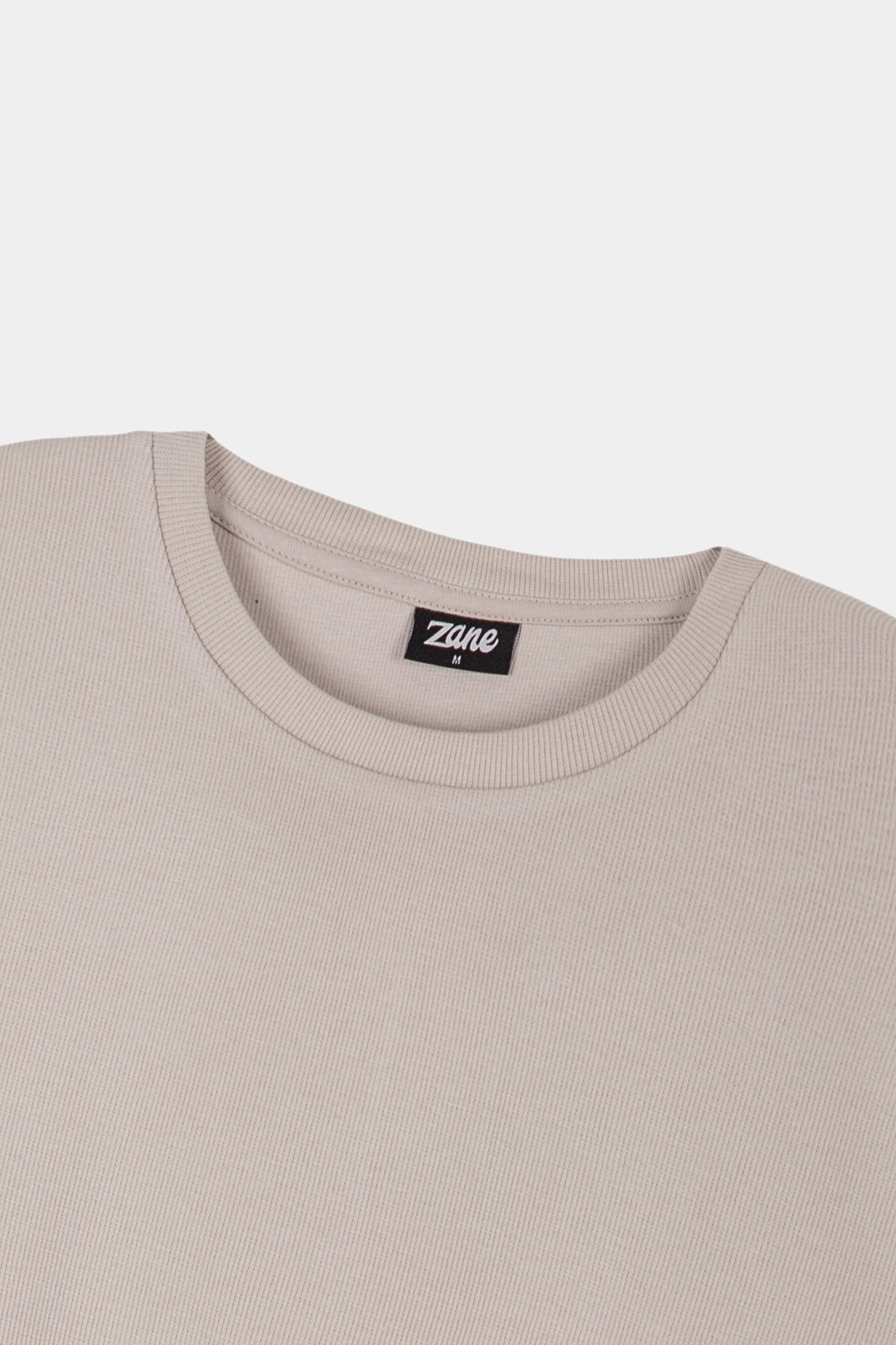 Textured Oversized T-Shirt – Nude