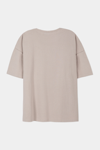 Textured Oversized T-Shirt – Nude