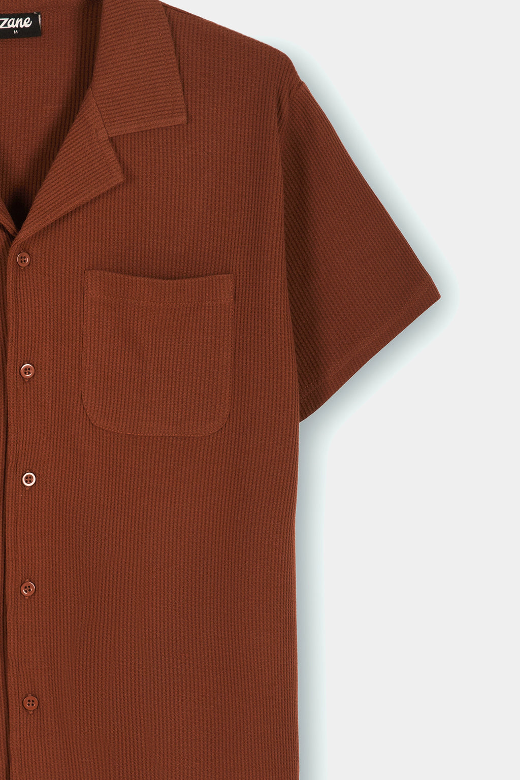 Cuban Collar Shirt rust