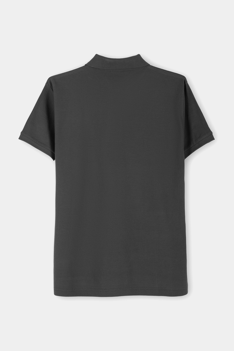 Drop Needle Polo Shirt - Gun Metal