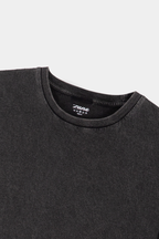 Women Oversized Wash Tee - Black