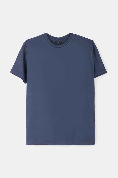 Premium Cotton T Shirt - Indigo