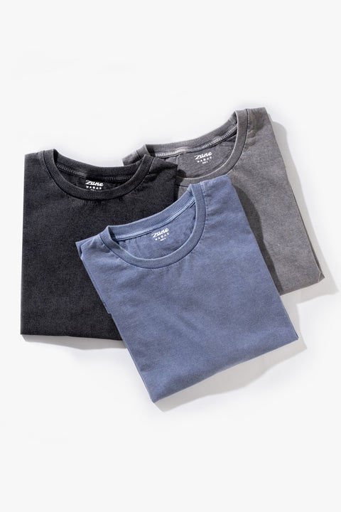 Men Washed Oversized Tee - Indigo