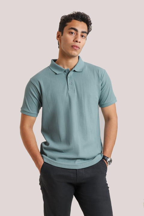 Drop Needle Polo Shirt - Agave Green