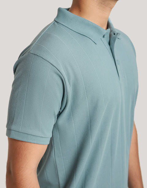 Drop Needle Polo Shirt - Agave Green