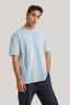 Pique Oversized T-Shirt – Greyish Blue
